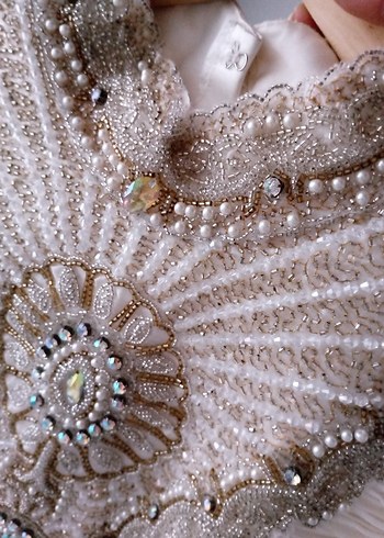 Antika vintage Fransız gelinlik - Görsel 17