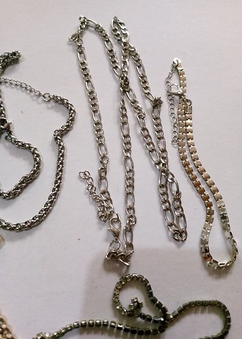 antika vintage takı lotu zincir - Görsel 3