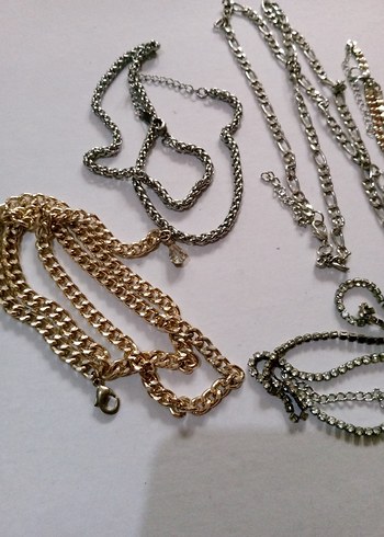 antika vintage takı lotu zincir - Görsel 2