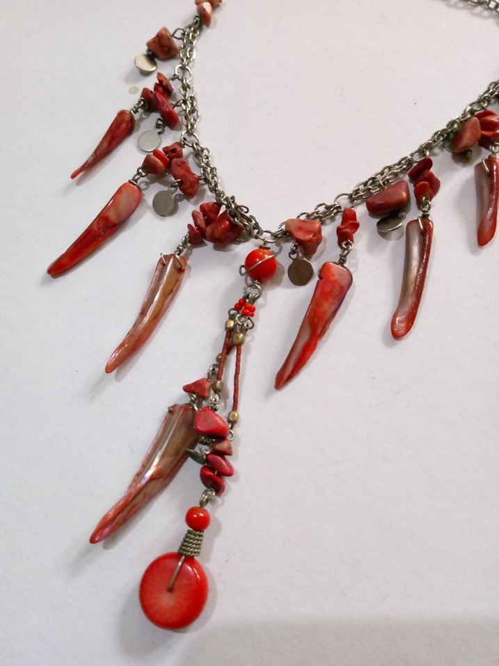 antika vintage mercan kolye - Görsel 2