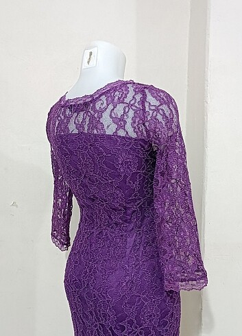 Dantelli Vücudu Saran Elbise  - Görsel 3