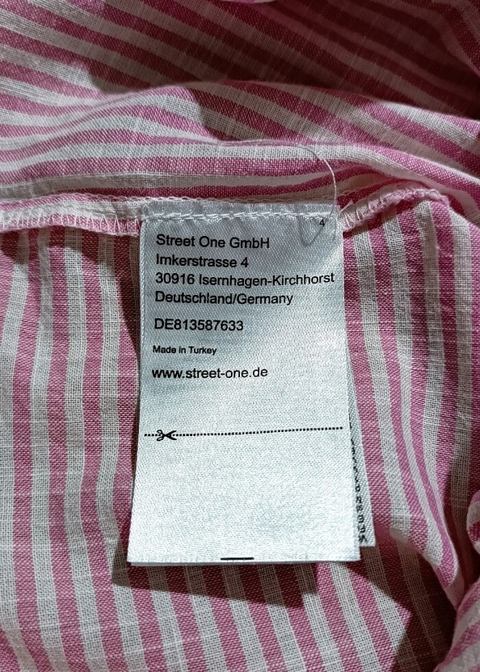 Pembe Beyaz Çizgili Gömlek - Görsel 5