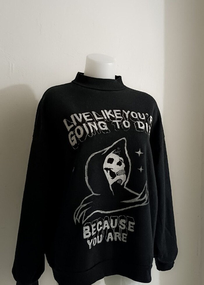 Gotik Punk Sweatshirt - Görsel 3