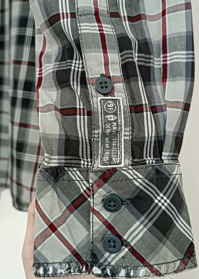 Erkek Vintage Ekoseli Gömlek - Görsel 4