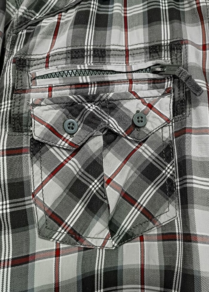 Erkek Vintage Ekoseli Gömlek - Görsel 2