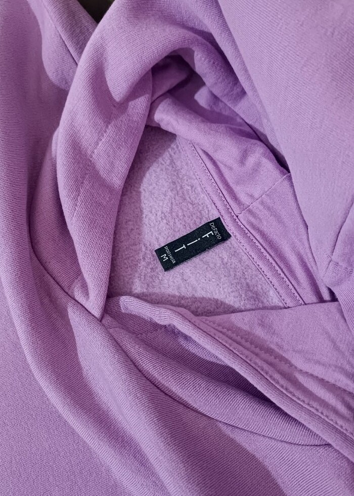 Kadın Crop Sweatshirt Fit Sportwear Lila - Görsel 5