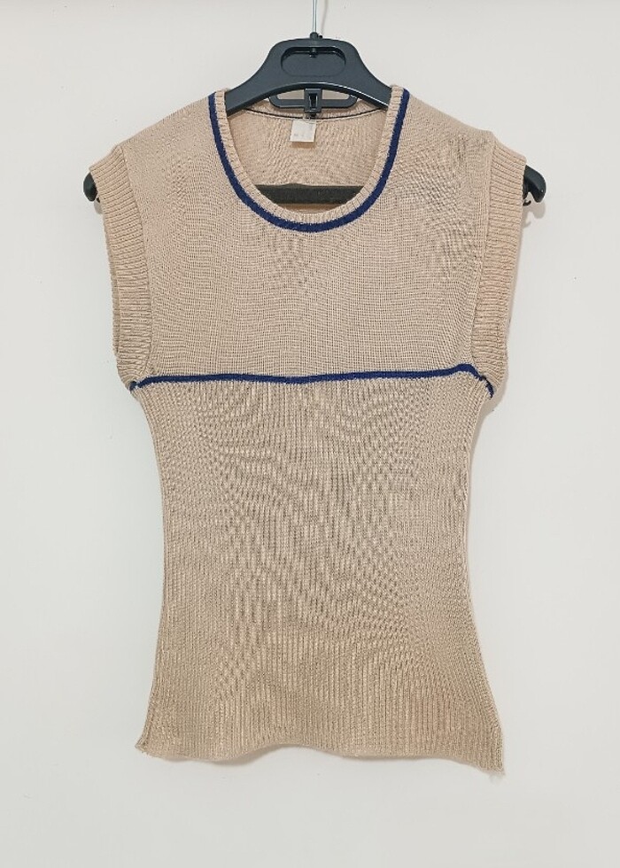 Y2K Bej Süveter - Görsel 3