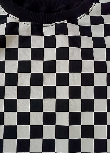 Damalı Sweatshirt - Görsel 2