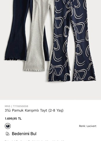 Kız Çocuk Esnek Tayt - Görsel 6
