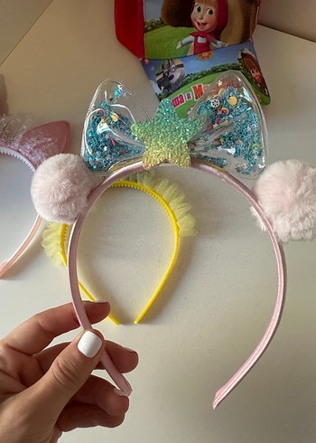 Çocuklar için Renkli Kurdeleli Saç Bantları - Görsel 4