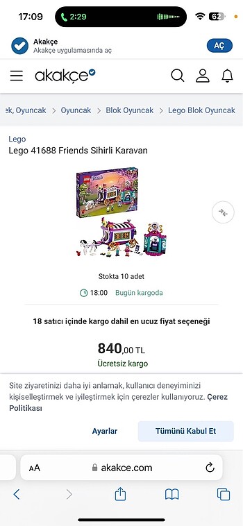 Beden Lego friends sihirli karavan 41688