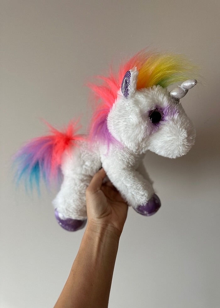 Aurora Rainbow Unicorn Flopsie Plush - Görsel 4