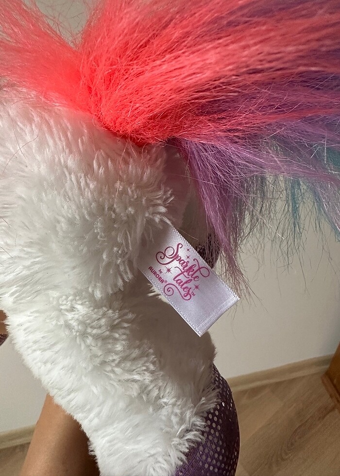 Aurora Rainbow Unicorn Flopsie Plush - Görsel 5
