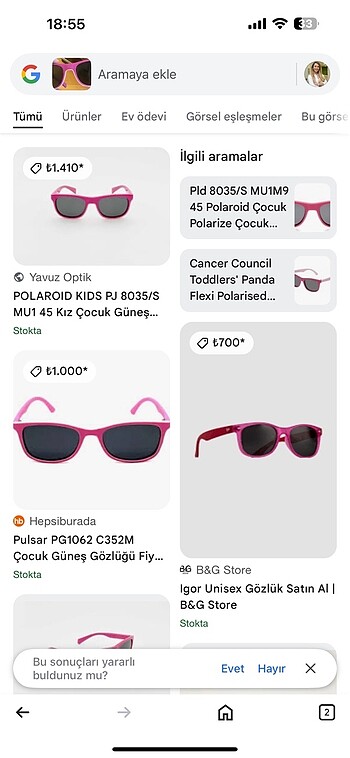 Polaroid kız çoçuk güneş gözlüğü - Görsel 6