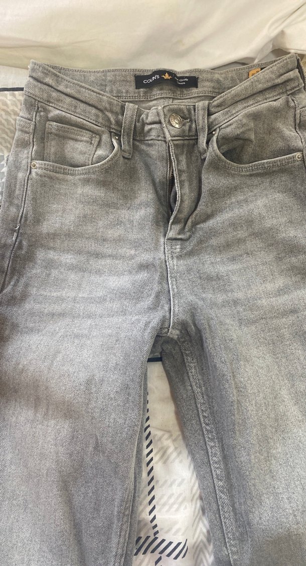 Gri Kadın Denim Pantolon Midi Boy - Görsel 3