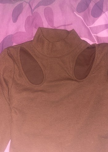 Kadın Kahverengi Boğazlı Uzun Kollu Triko - Görsel 3