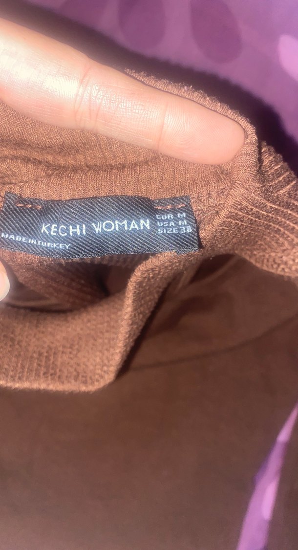 Kadın Kahverengi Boğazlı Uzun Kollu Triko - Görsel 5