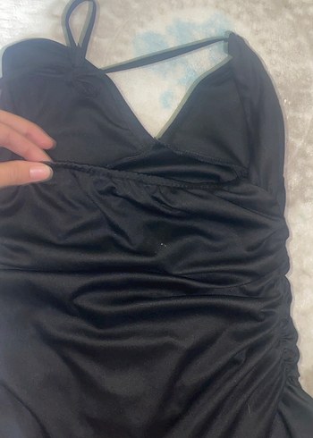 Siyah Gotik Midi Elbise - Görsel 6