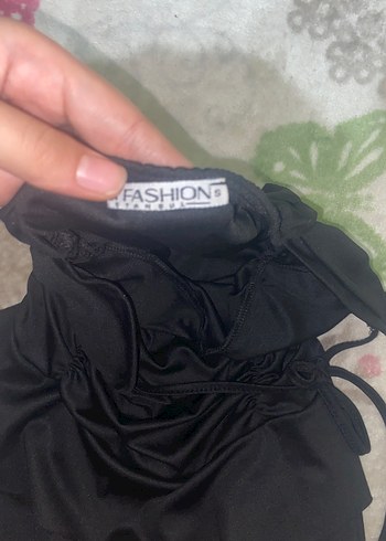 Siyah Gotik Midi Elbise - Görsel 7