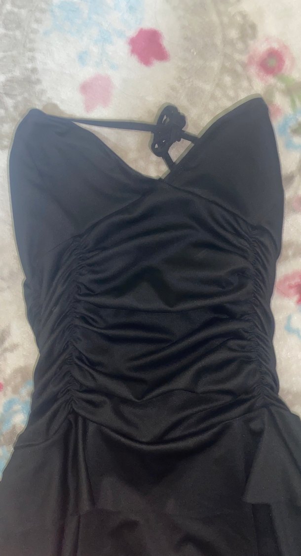 Siyah  Gotik Midi Elbise - Görsel 3