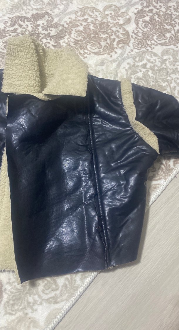 Kürklü Kahverengi Deri Kadın Ceket - Görsel 4