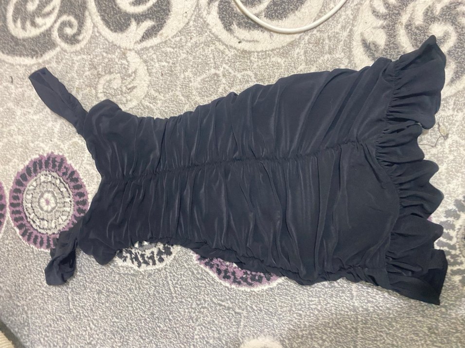 Siyah V Yakalı Midi Gotik Elbise - Görsel 3