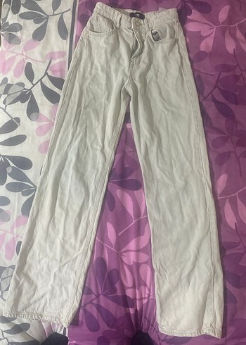 Açık latte Rahat Kesim Kadın Jean - Görsel 2