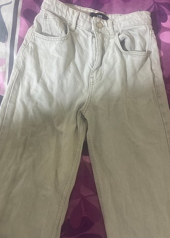 Açık latte Rahat Kesim Kadın Jean - Görsel 3