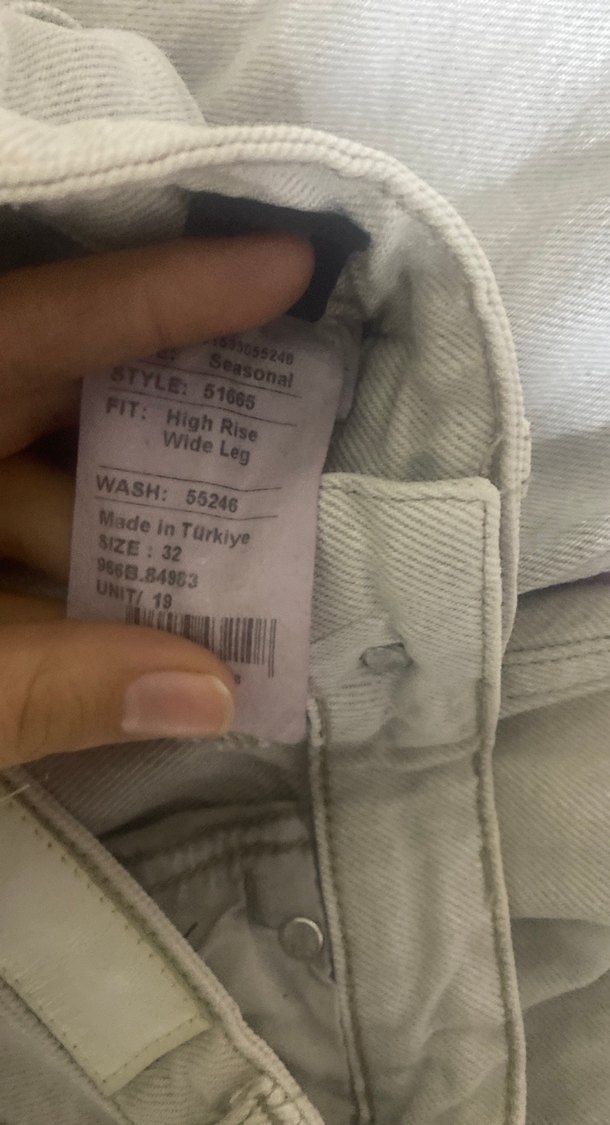 Açık latte  Rahat Kesim Kadın Jean - Görsel 5