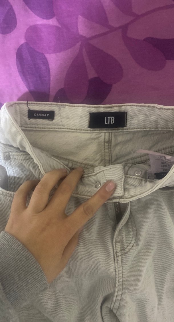 Açık latte  Rahat Kesim Kadın Jean - Görsel 4