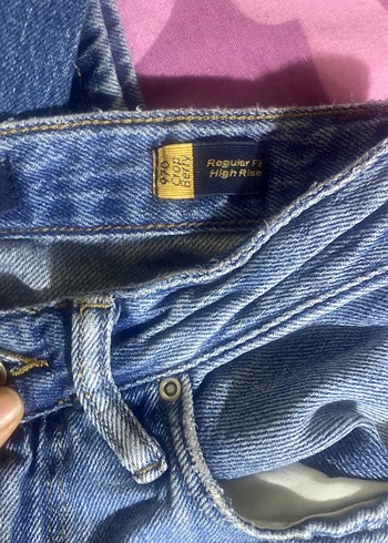 Kadın Mavi Geniş Kesim Midi Jean 32 bedene tekabül eder - Görsel 4