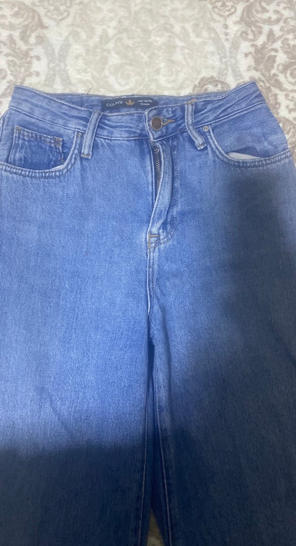 Kadın Mavi Geniş Kesim Midi Jean 32 bedene tekabül eder - Görsel 3