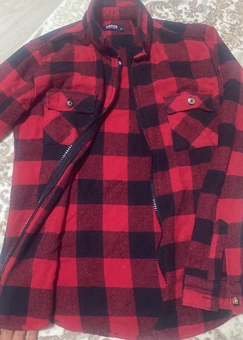 Kadın Kırmızı Kareli Uzun Kollu Gömlek - Görsel 3