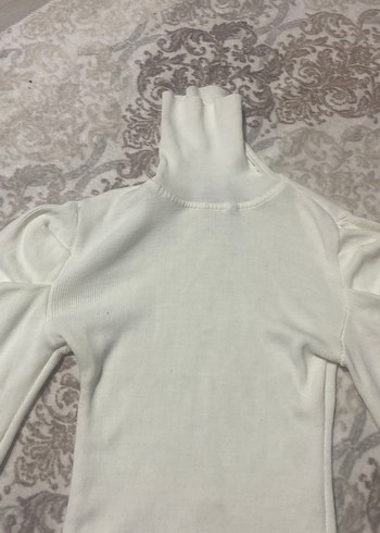 Beyaz Boğazlı Triko Kadın Kazak - Görsel 4