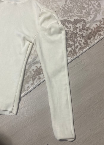 Beyaz Boğazlı Triko Kadın Kazak - Görsel 2