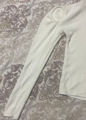 Beyaz Boğazlı Triko Kadın Kazak - Görsel 3