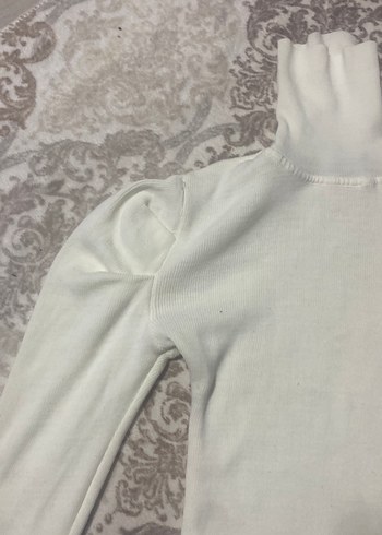 Beyaz Boğazlı Triko Kadın Kazak - Görsel 5