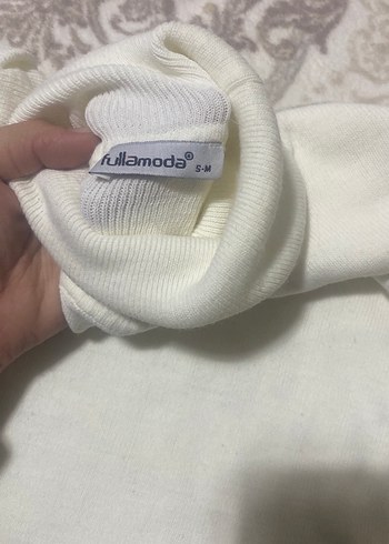 Beyaz Boğazlı Triko Kadın Kazak - Görsel 6