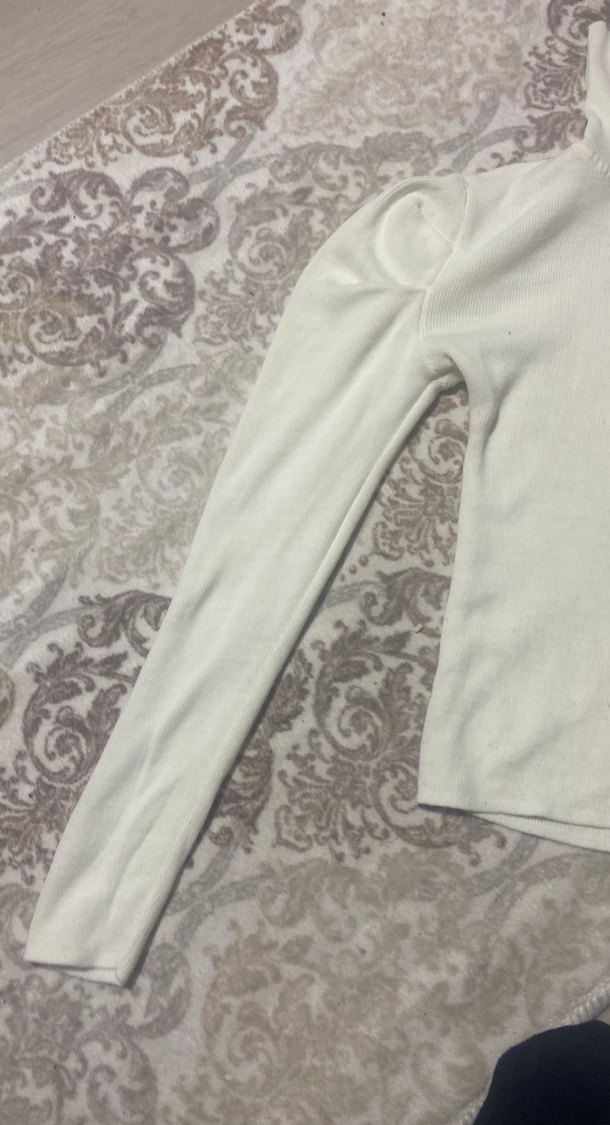 Beyaz Boğazlı Triko Kadın Kazak - Görsel 3