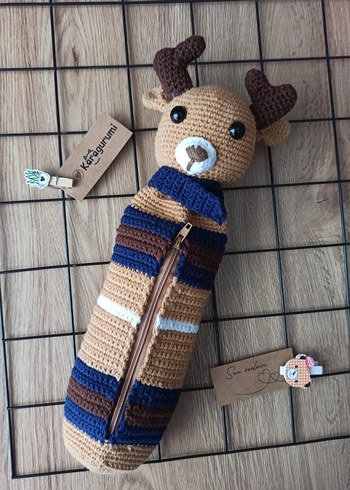 Hayvan Figürlü Örgü Kalemlikler - Görsel 14