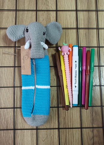 Hayvan Figürlü Örgü Kalemlikler - Görsel 12