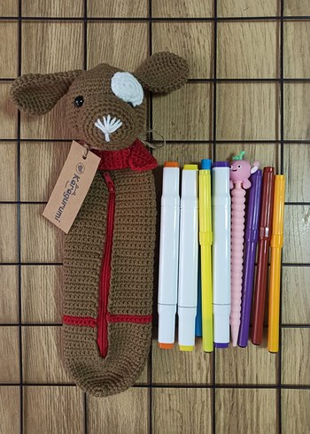 Hayvan Figürlü Örgü Kalemlikler - Görsel 10