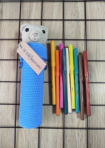 Hayvan Figürlü Örgü Kalemlikler - Görsel 9