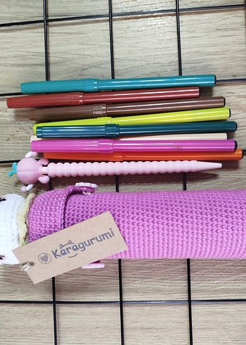 Hayvan Figürlü Örgü Kalemlikler - Görsel 7