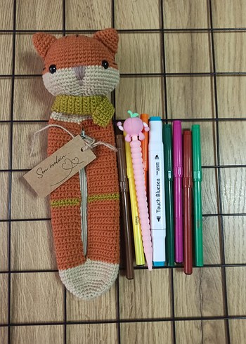 Hayvan Figürlü Örgü Kalemlikler - Görsel 13