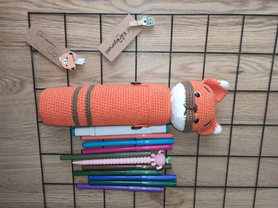 Hayvan Figürlü Örgü Kalemlikler - Görsel 3