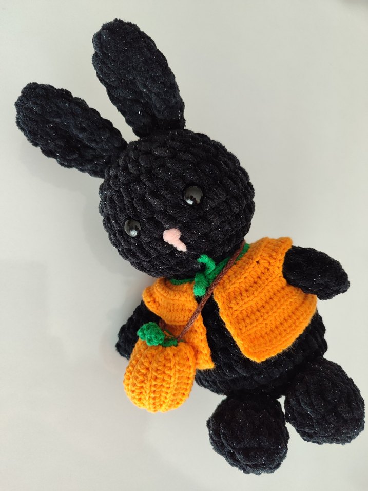 Siyah Peluş Tavşan Oyuncak - Görsel 2