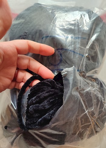 Kadife ıp siyah ve hardal sarısı - Görsel 4