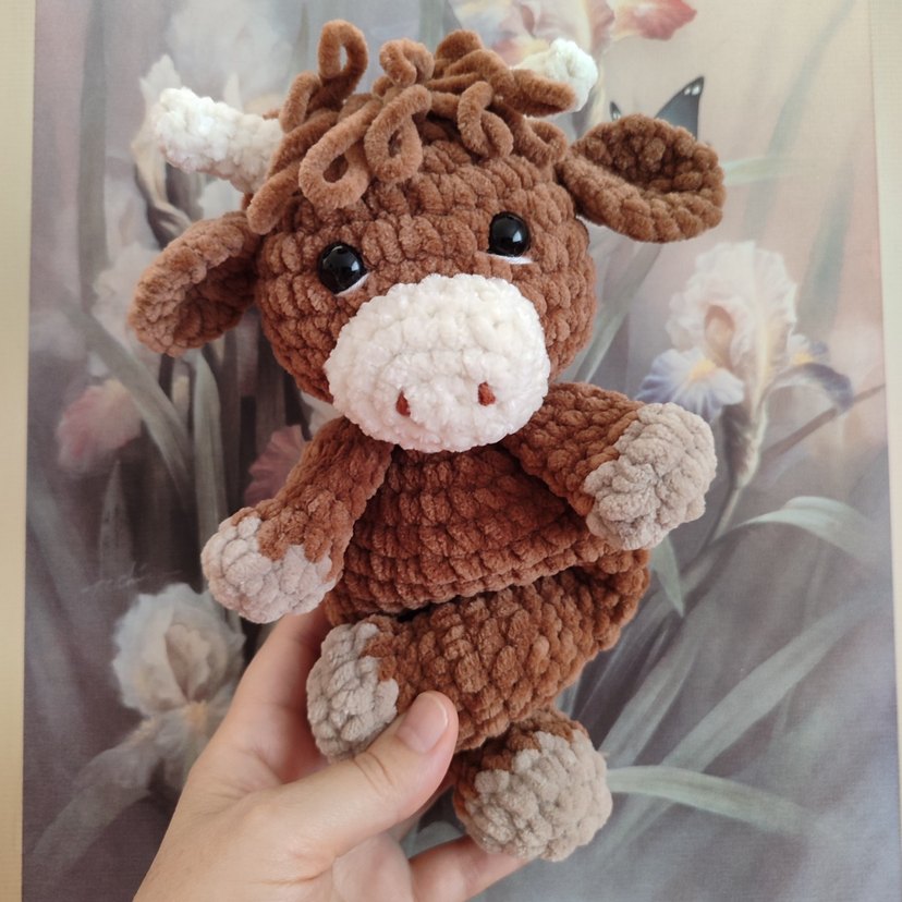 Amigurumi inek , kahverengi inek - Görsel 3