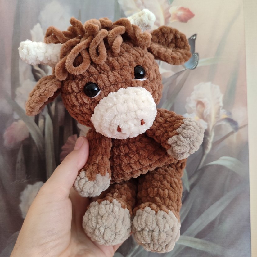 Amigurumi inek , kahverengi inek - Görsel 4